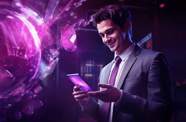 Layar gameplay Three Card Poker dengan pilihan keputusan pemain yang jelas